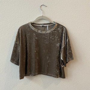 Crushed Velvet Crop Top